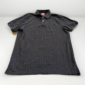 The Nike Polo Mens Black Printed Golf Polo Short Sleeve Shirt Size M CU9357-010